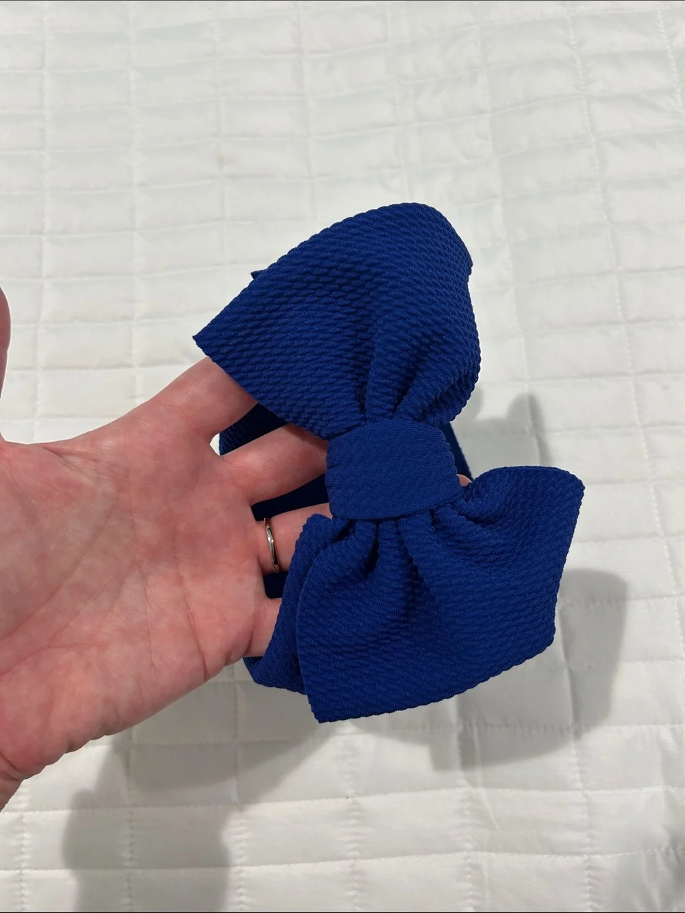 Stevies Cobalt Blue Bow Headband for Kids